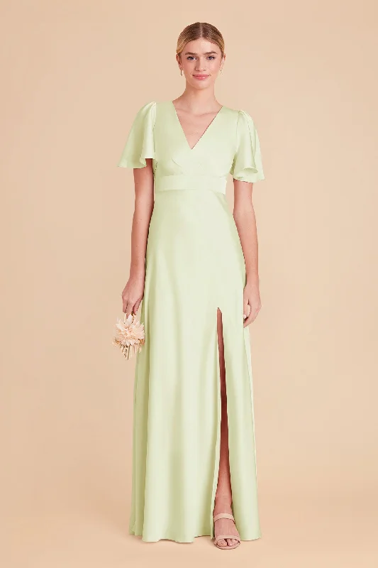 Marni Matte Satin Dress - Pale Pistachio