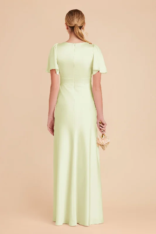 Marni Matte Satin Dress - Pale Pistachio