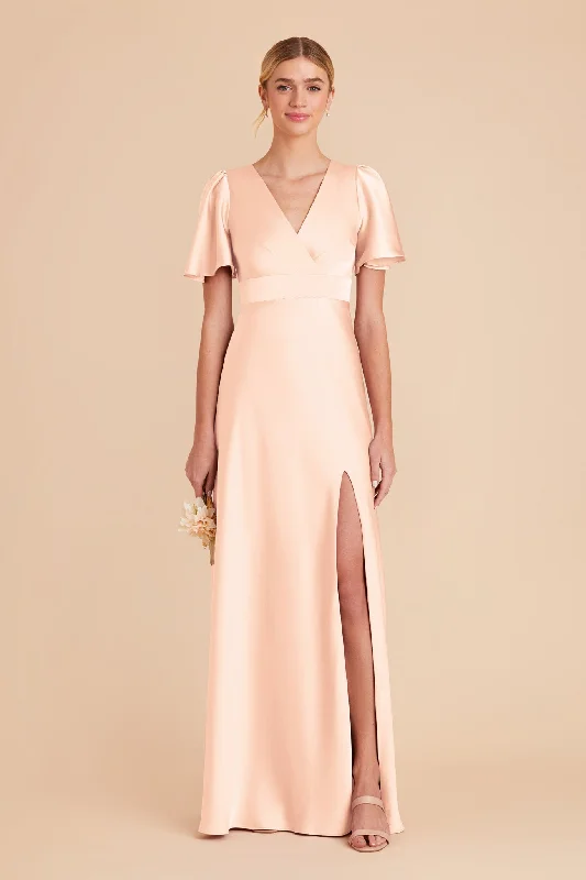 Marni Matte Satin Dress - Peach Cream