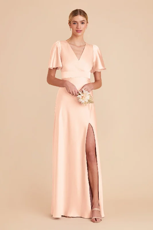 Marni Matte Satin Dress - Peach Cream