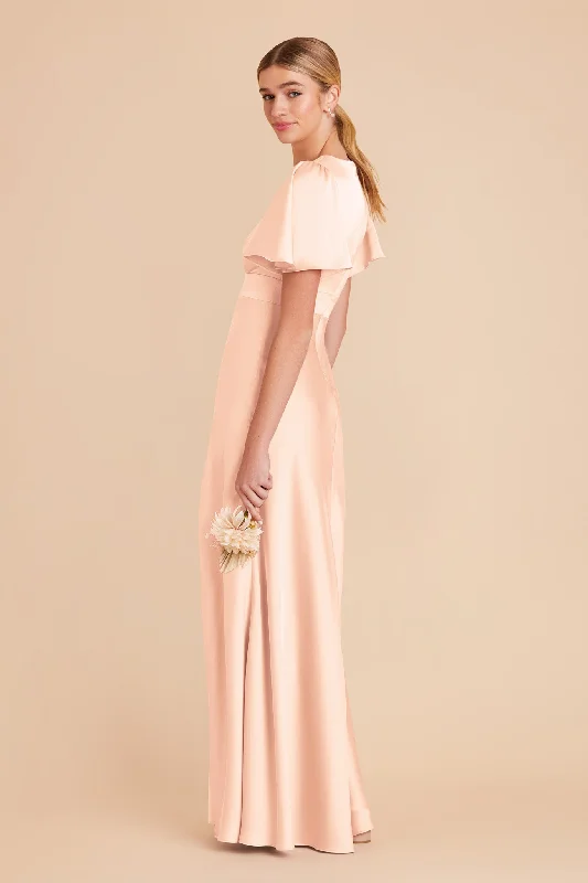 Marni Matte Satin Dress - Peach Cream