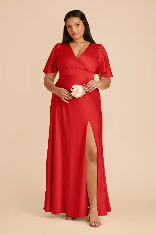 Marni Matte Satin Dress - Ruby Red