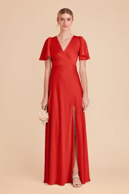 Marni Matte Satin Dress - Ruby Red