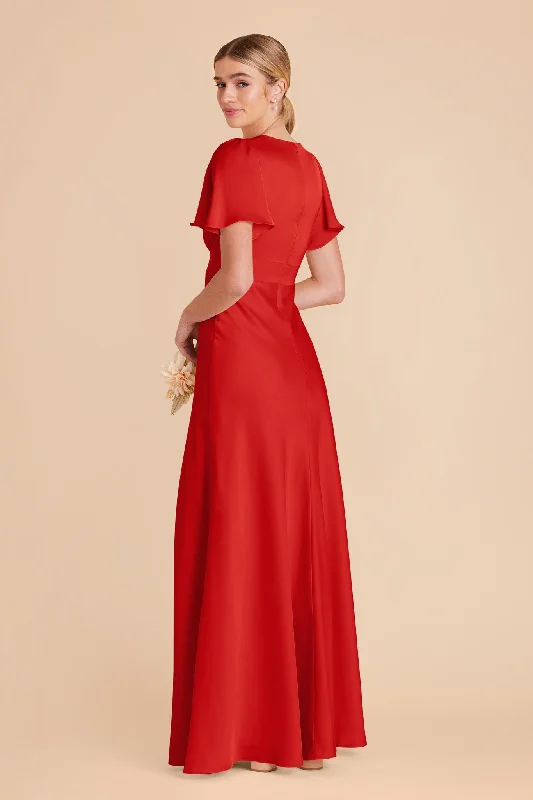 Marni Matte Satin Dress - Ruby Red