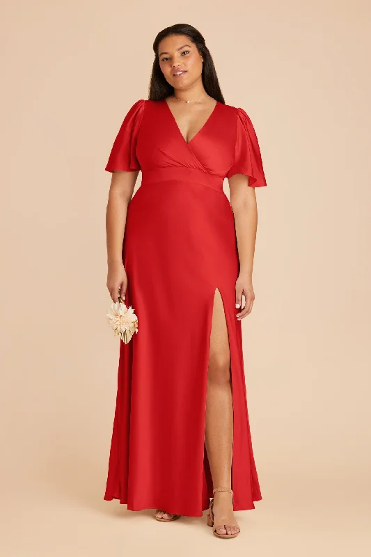 Marni Matte Satin Dress - Ruby Red