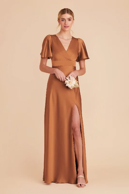 Marni Matte Satin Dress - Rust