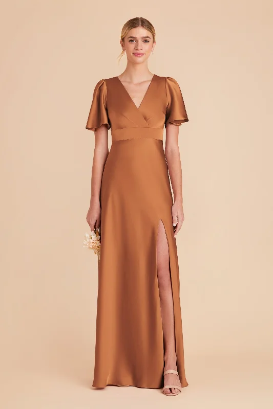 Marni Matte Satin Dress - Rust