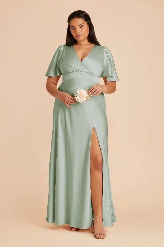 Marni Matte Satin Dress - Sage