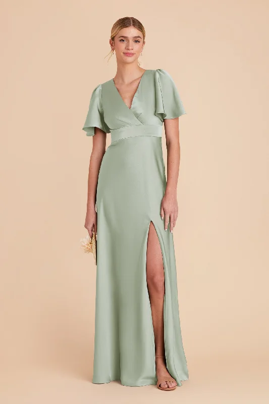 Marni Matte Satin Dress - Sage