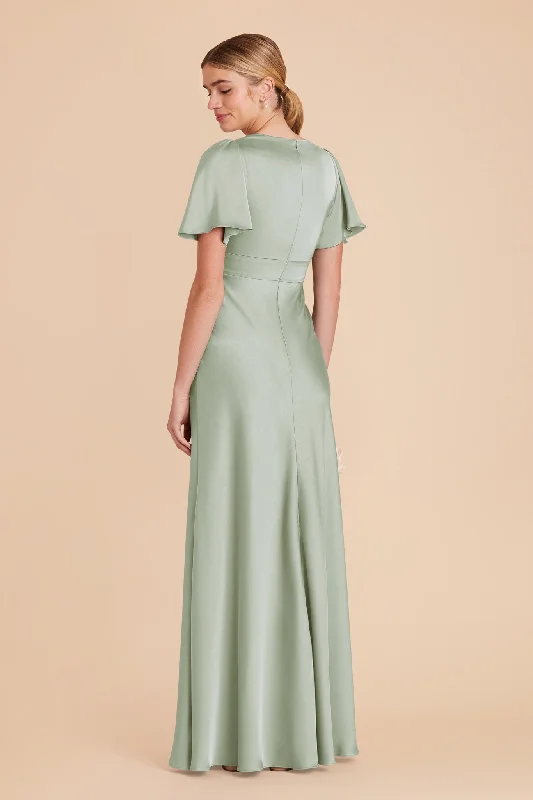 Marni Matte Satin Dress - Sage