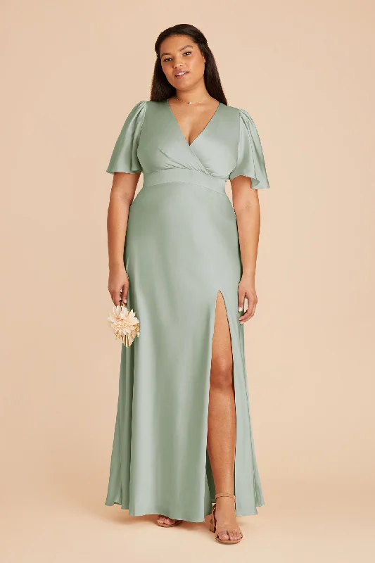 Marni Matte Satin Dress - Sage