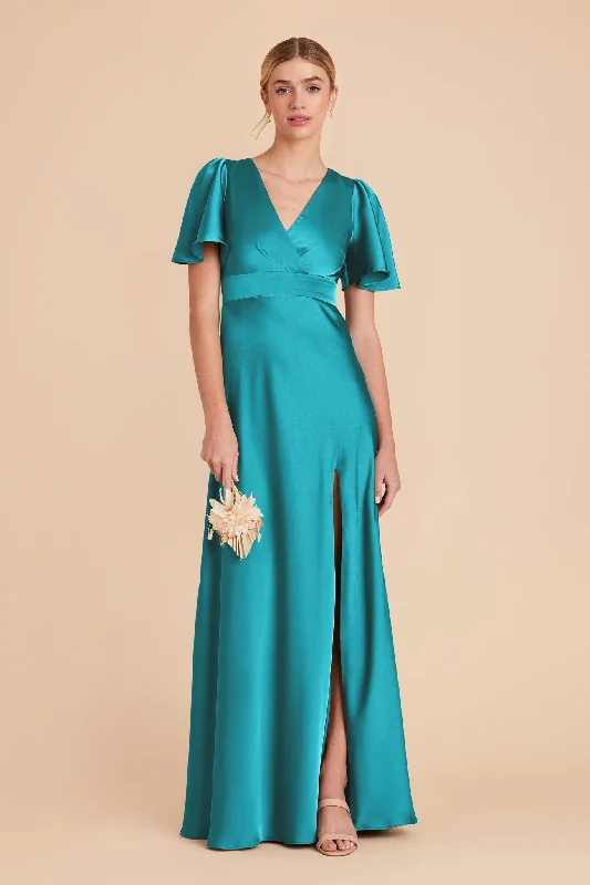 Marni Matte Satin Dress - Teal