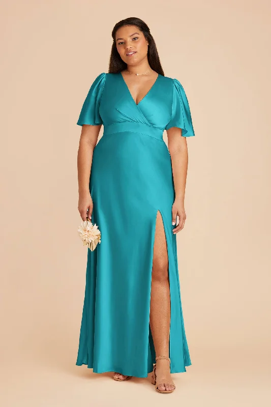 Marni Matte Satin Dress - Teal