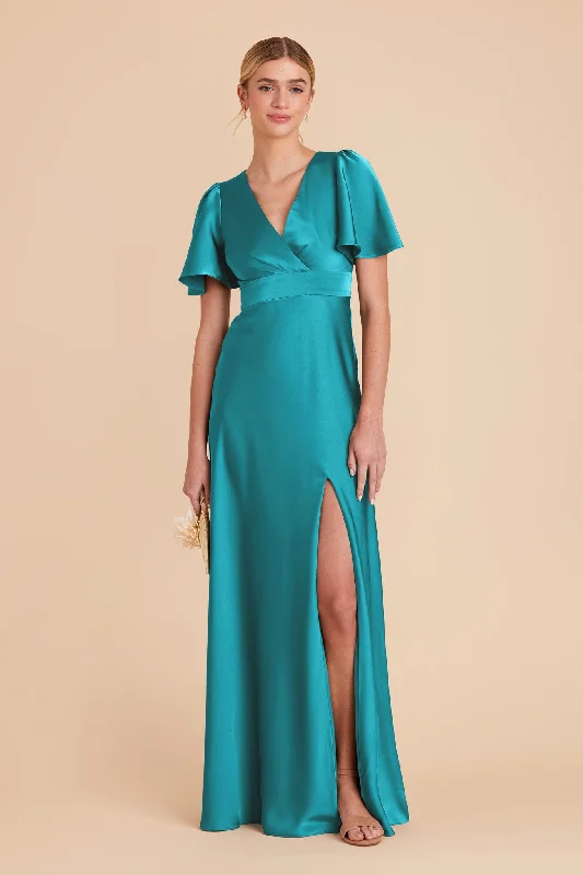 Marni Matte Satin Dress - Teal