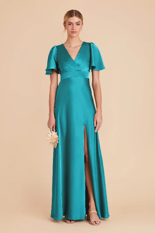 Marni Matte Satin Dress - Teal