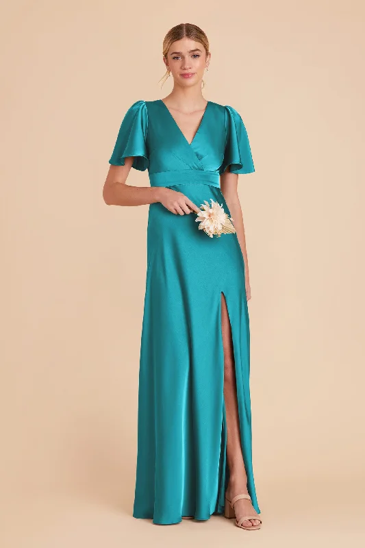 Marni Matte Satin Dress - Teal