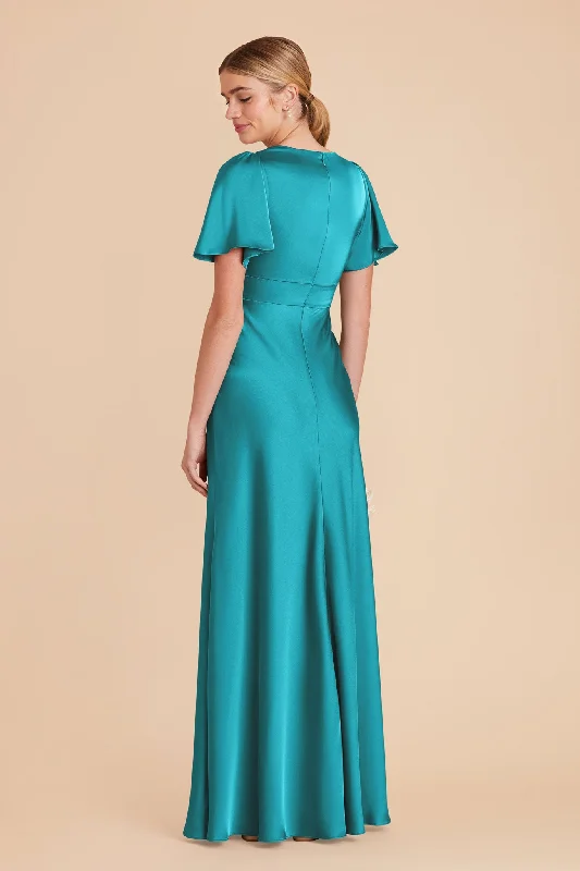 Marni Matte Satin Dress - Teal