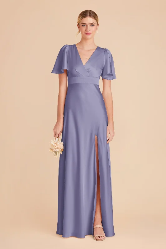 Marni Matte Satin Dress - Wisteria