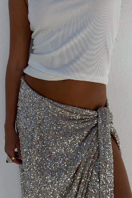 Sequin Maxi Wrap Jaspre Skirt