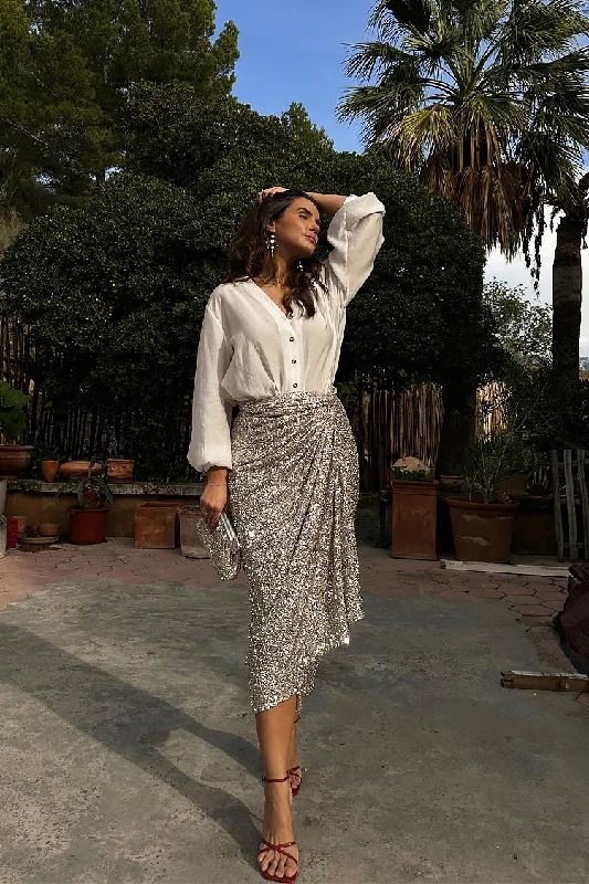 Sequin Maxi Wrap Jaspre Skirt