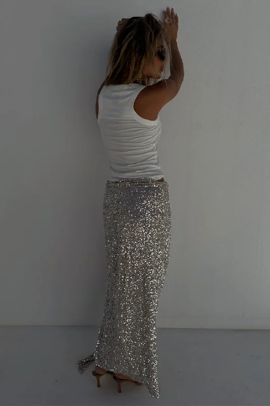 Sequin Maxi Wrap Jaspre Skirt