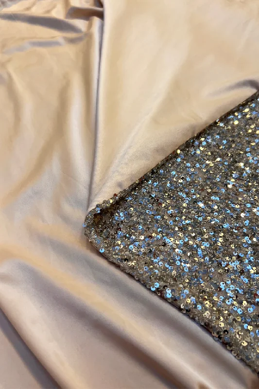 Silver Sequin Mini Jaspre Skirt