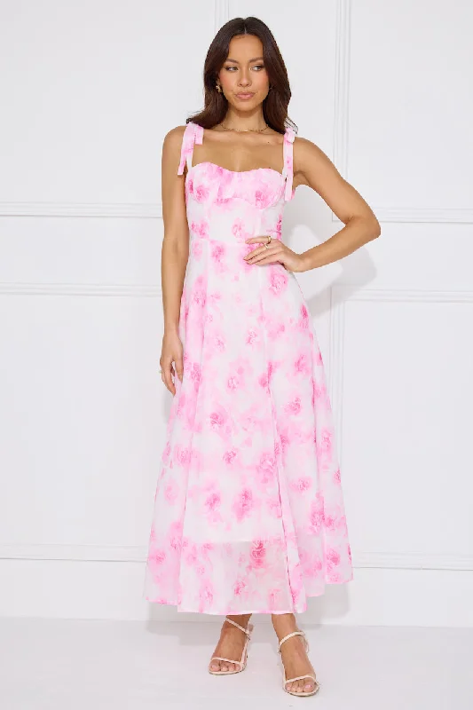 Socialite Status Midi Dress Pink