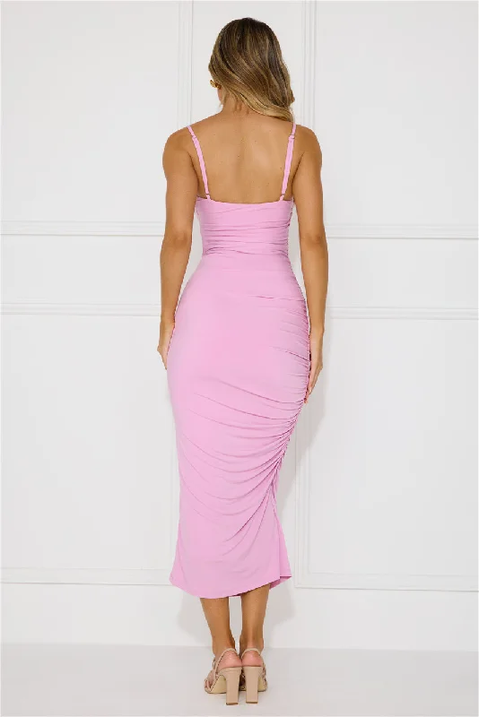 Softer Side Midi Dress Lilac