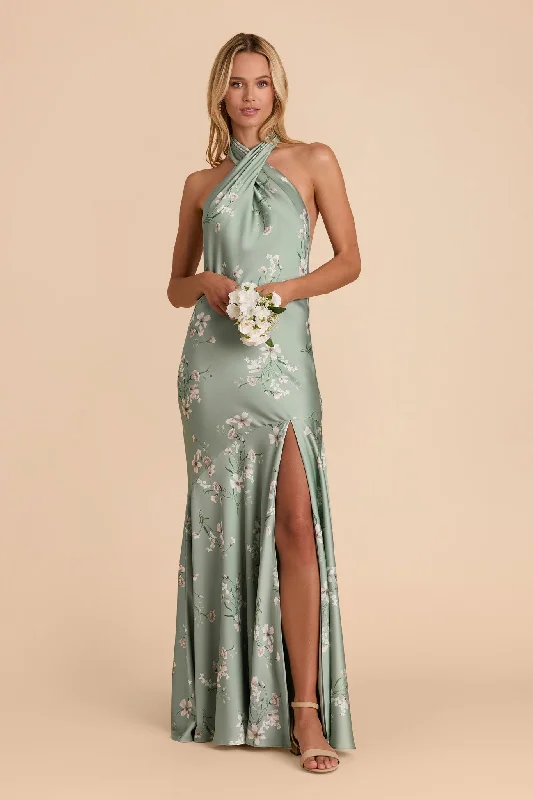 Stephanie Matte Satin Dress - Sage Le Fleur