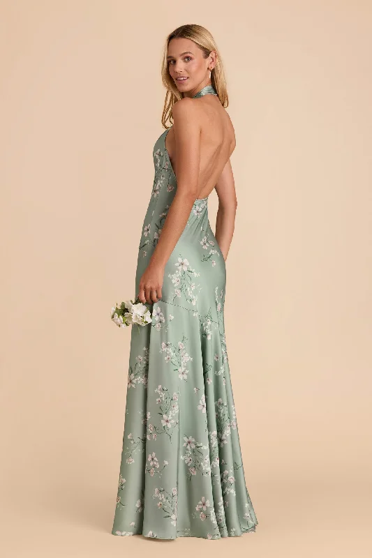 Stephanie Matte Satin Dress - Sage Le Fleur