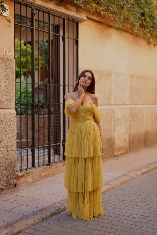 Sydney Yellow Tulle Dress