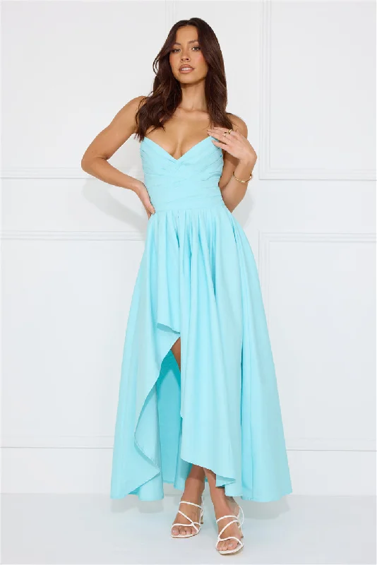 Wise Tales Strapless Maxi Dress Blue