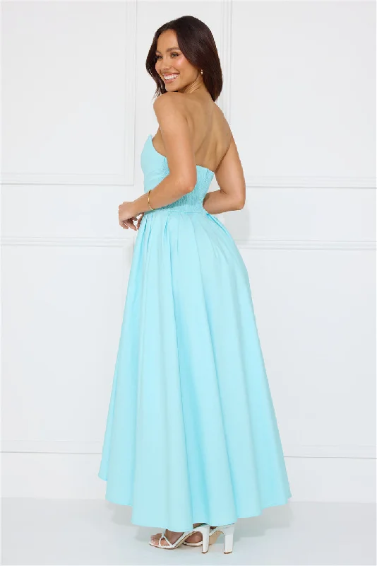 Wise Tales Strapless Maxi Dress Blue