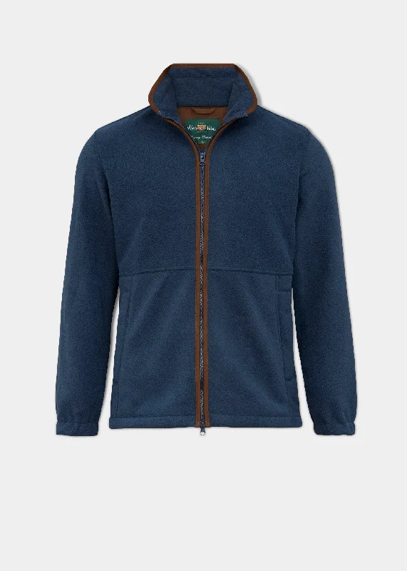 Aylsham Men's Fleece Jacket In Blue Steel - Regular Fit