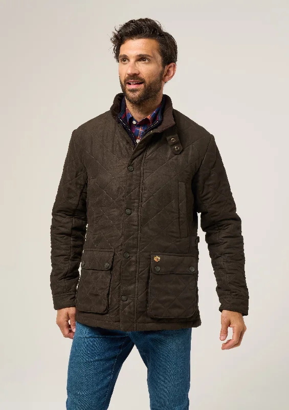 Felwell Men's Quilted Jacket In Olive - Regular Fit